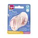 Pack 2 chupetes fisiológicos de silicona para bebes de 6 a 18 meses, color rosa, tigex.