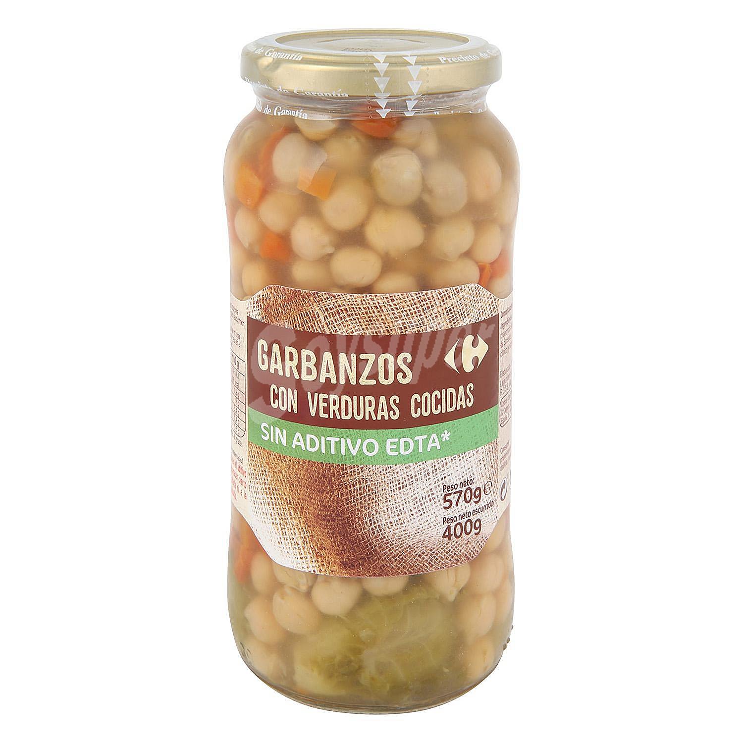 Garbanzos con verduras cocidas Carrefour