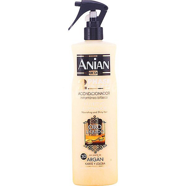 Hair Care acondicionador instantáneo bifásico Oro Líquido spray 400 ml con aceite de argán karité y jojoba