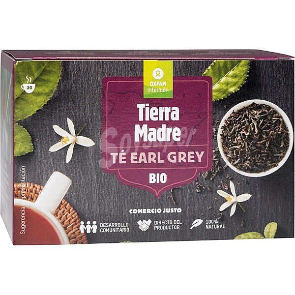 Tierra Madre té earl grey Bio envase 20 bolsitas