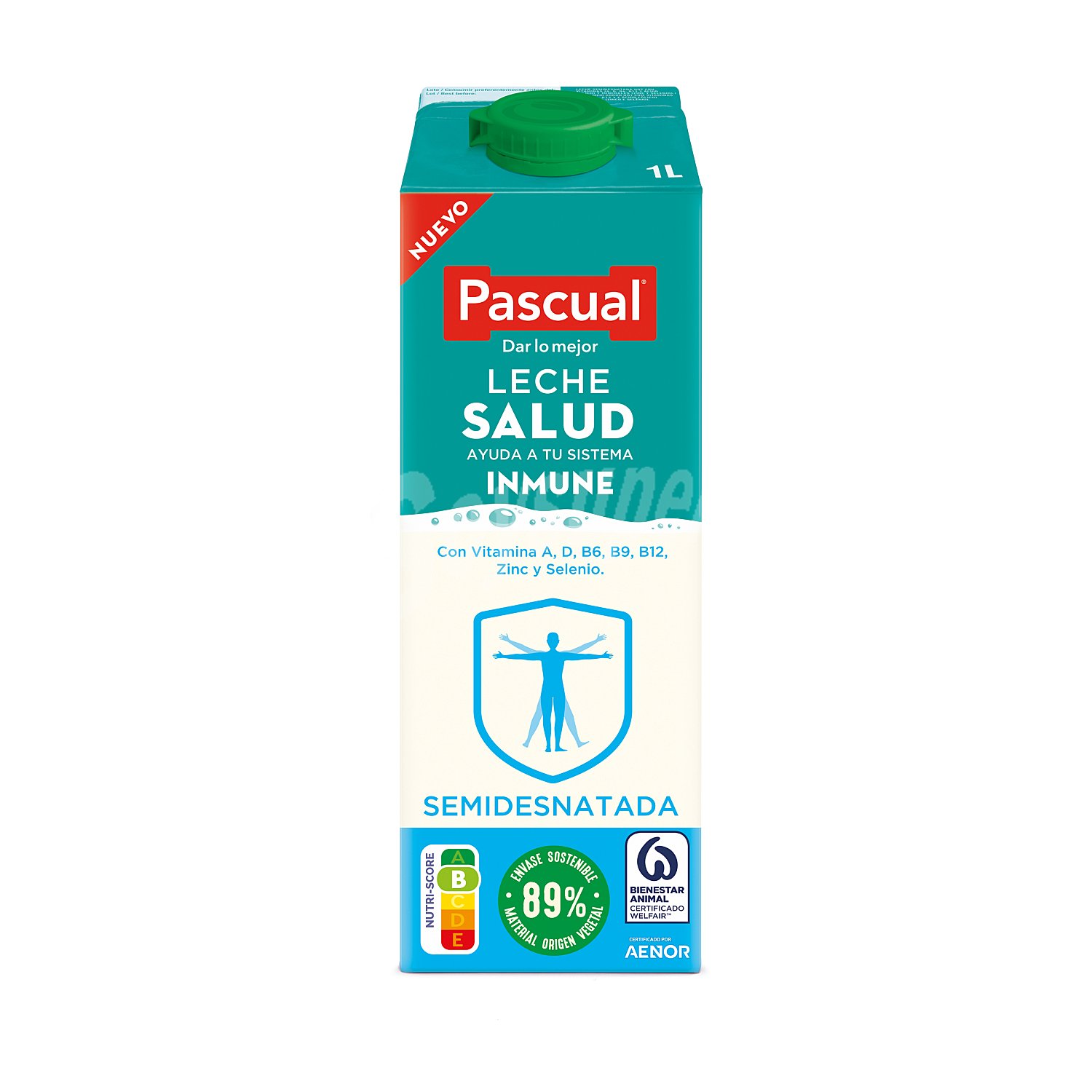 Leche semidesnatada salud envase1 lt