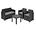 Conjunto de muebles para porche modelo Alabama sillón: 65x67x77cm sofá: 129x67x77cm mesa: 59x59x43cm, allibert