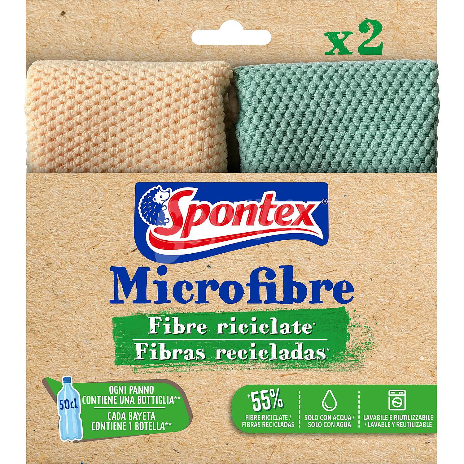 Bayeta Microfibra recicladas spontex - Bicolor