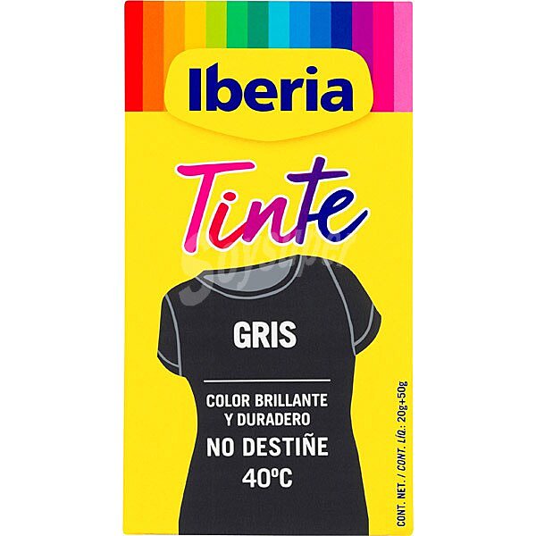 Tinte para ropa cambia el color gris