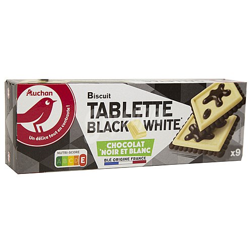 Producto alcampo Galletas con tableta de chocolate blanco y negro producto alcampo