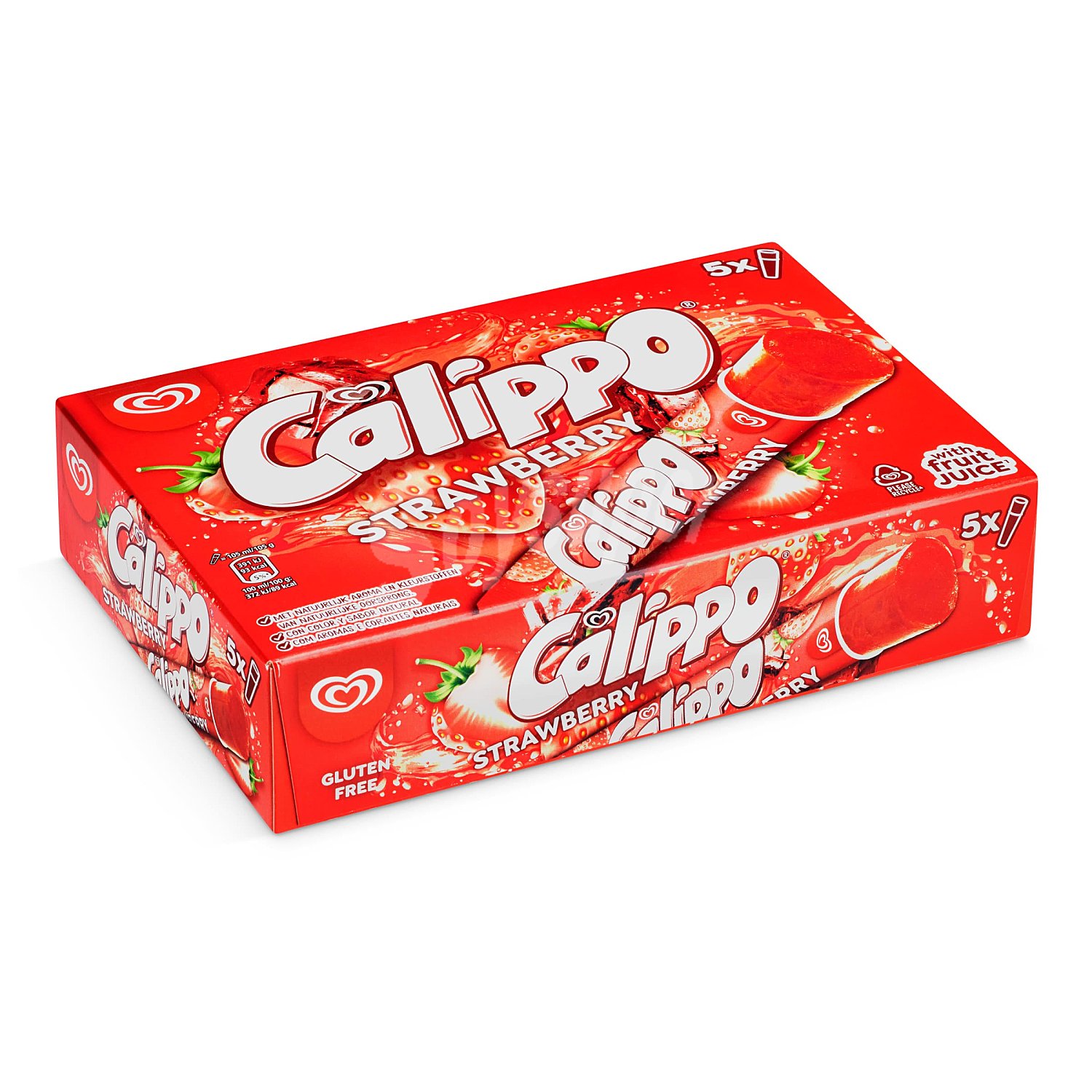 Polo de sabor fresa calippo de Frigo