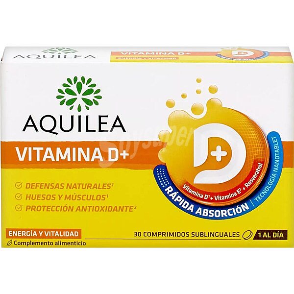 Vitamina D+ energía y vitalidad caja 30 comprimidos sublinguales