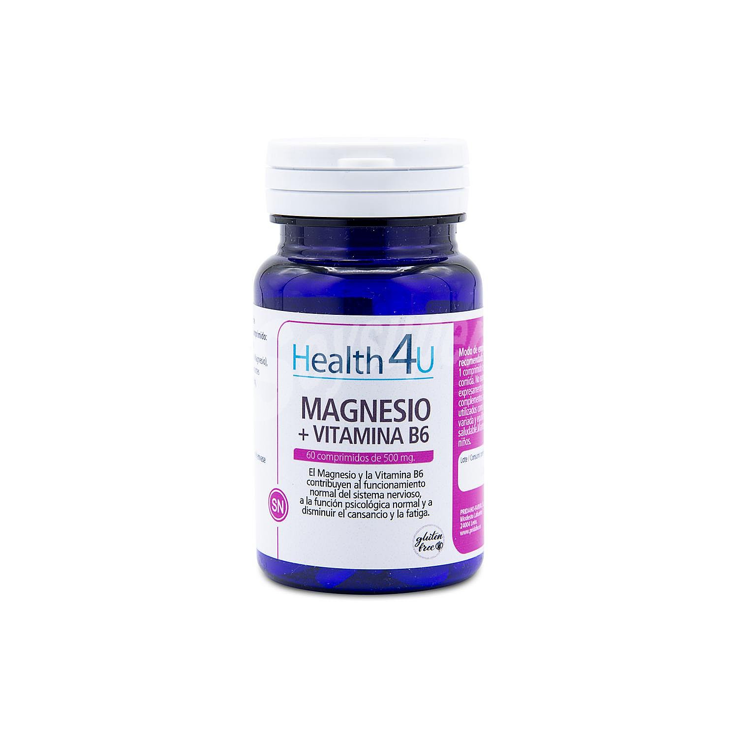 Magnesio + Vitamina B6 Health sin gluten 72 ud