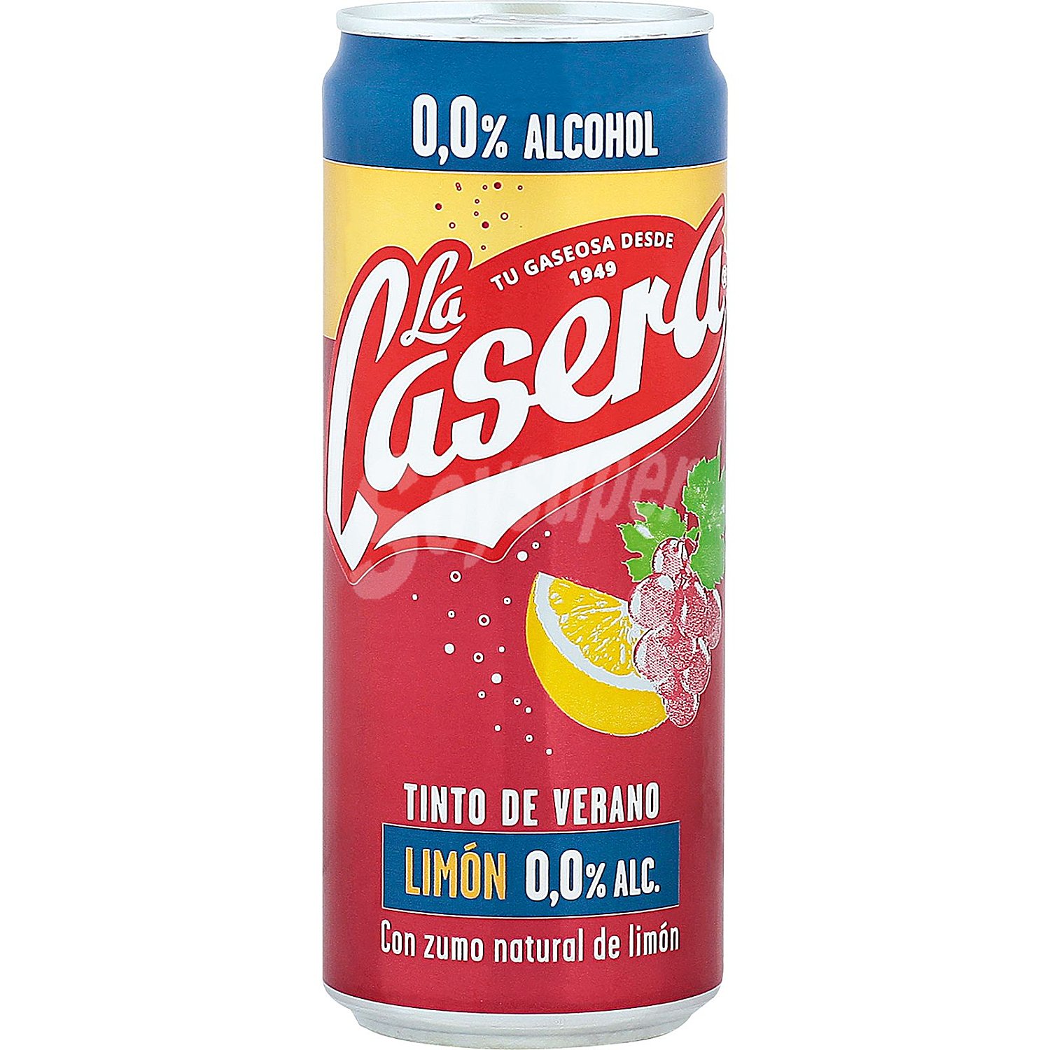 Tinto de verano sin alcohol y con zumo natural de limón LA casera