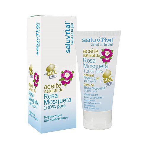 Saluvital Aceite natural y puro de Rosa Mosqueta con textura gel saluvital