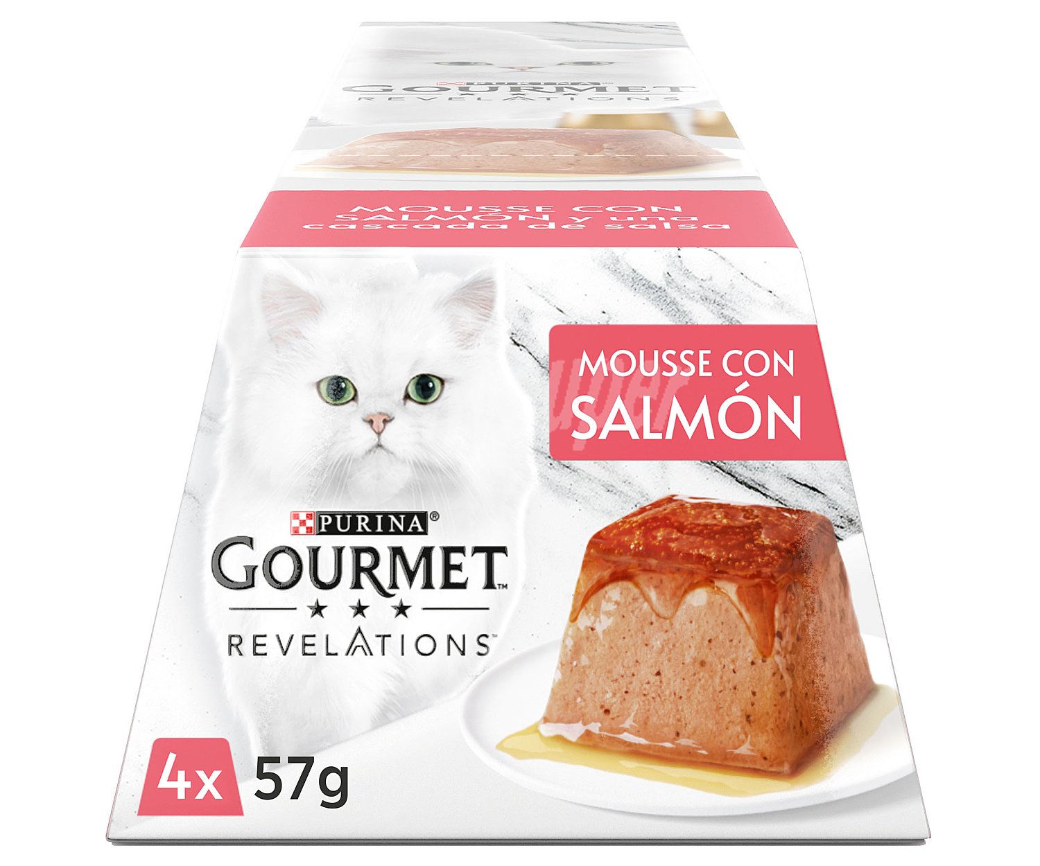 Purina gourmet Alimento gatos húmedo, mousse con salmón purina gourmet