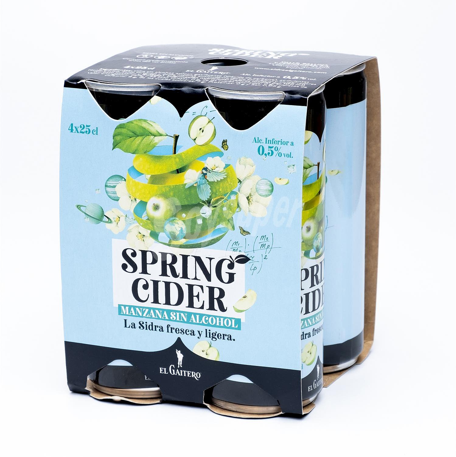 Cider El Gaitero Cider Spring sabor manzana sin alcohol