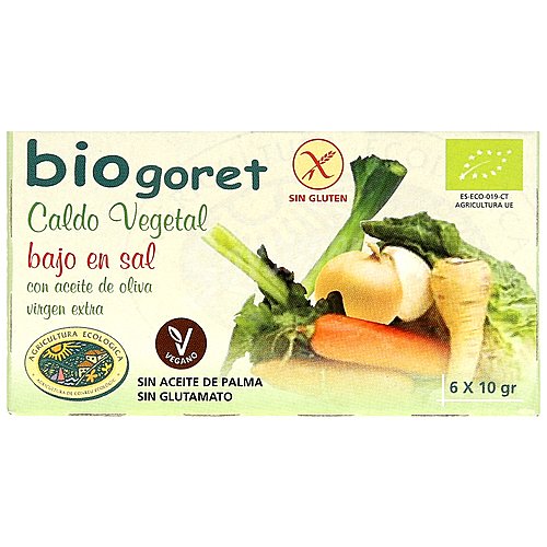 Biogoret Caldo de verduras bajo en sal Ecológico biogoret