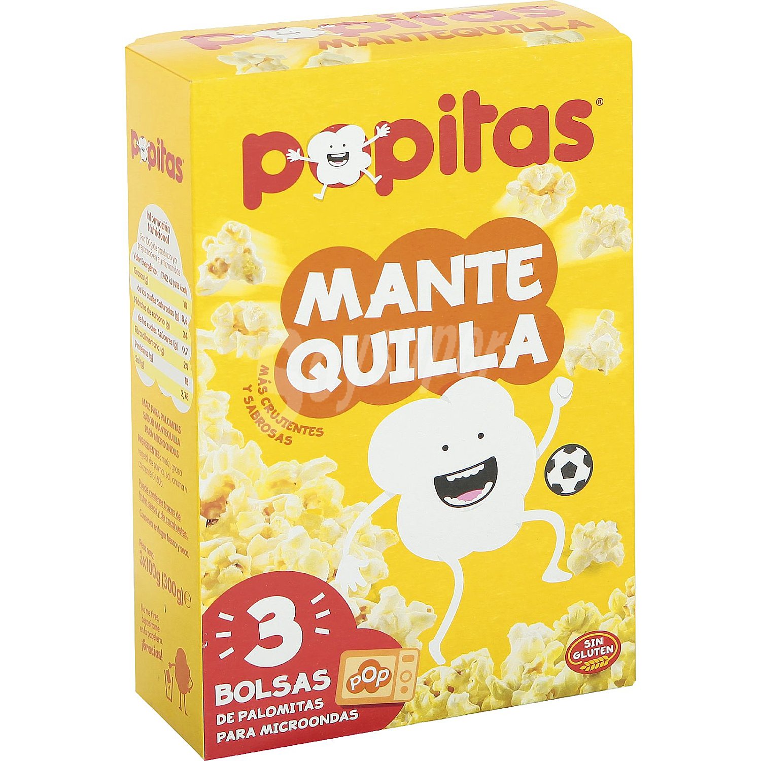 Palomitas con mantequilla para microondas Sin Gluten pack 3x100 G