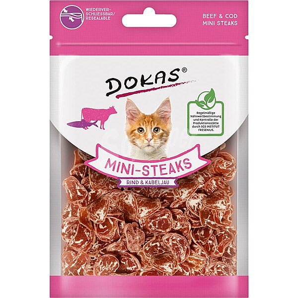 Snack para gatos con ternera y bacalao envase 25 G