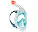 Máscara de snorkel para adulto color turquesa claro, Easybreath 500, subea.