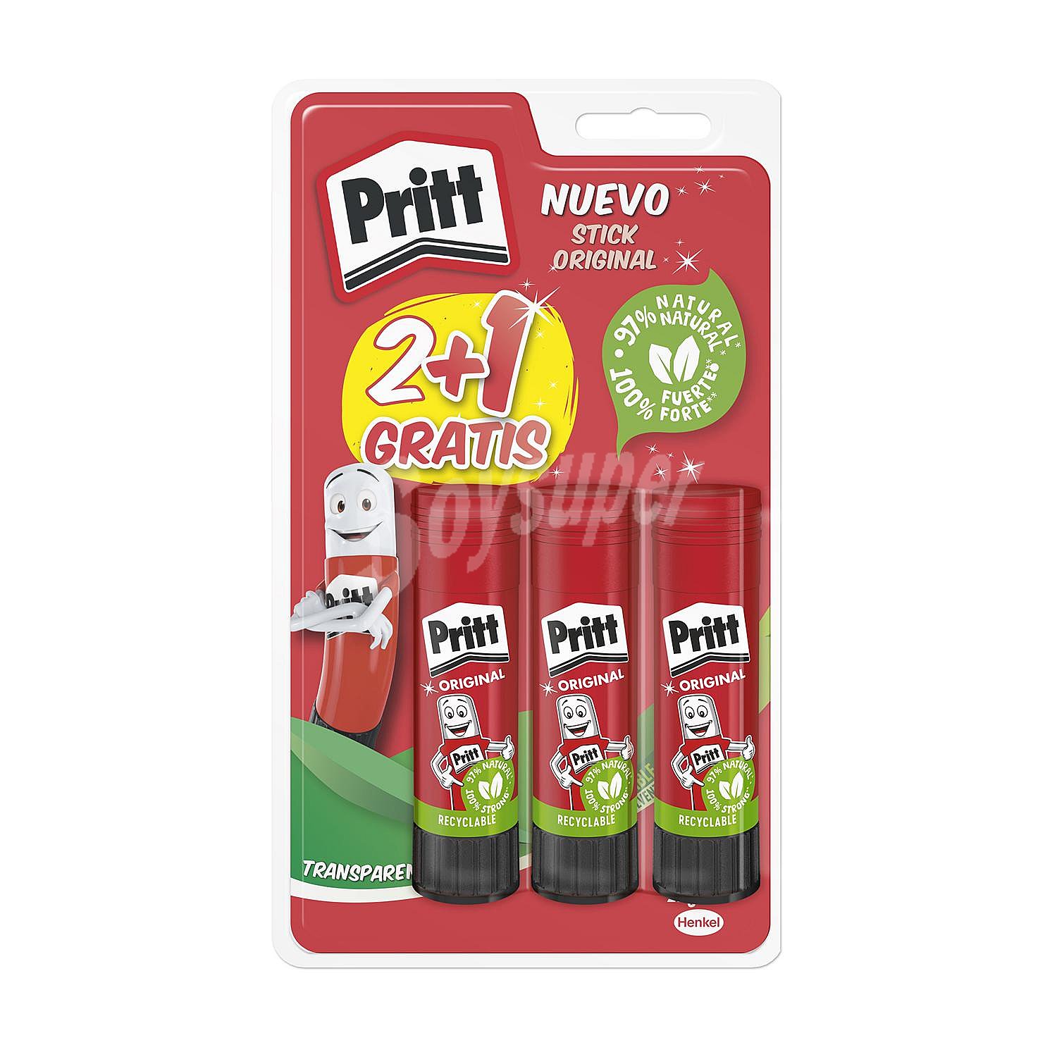 Lote de 3 barras adhesivas de pritt