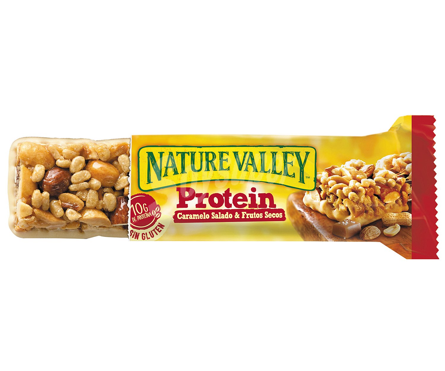 Nature valley Barrita de cereales caramelo salado y frutos secos protein nature valley