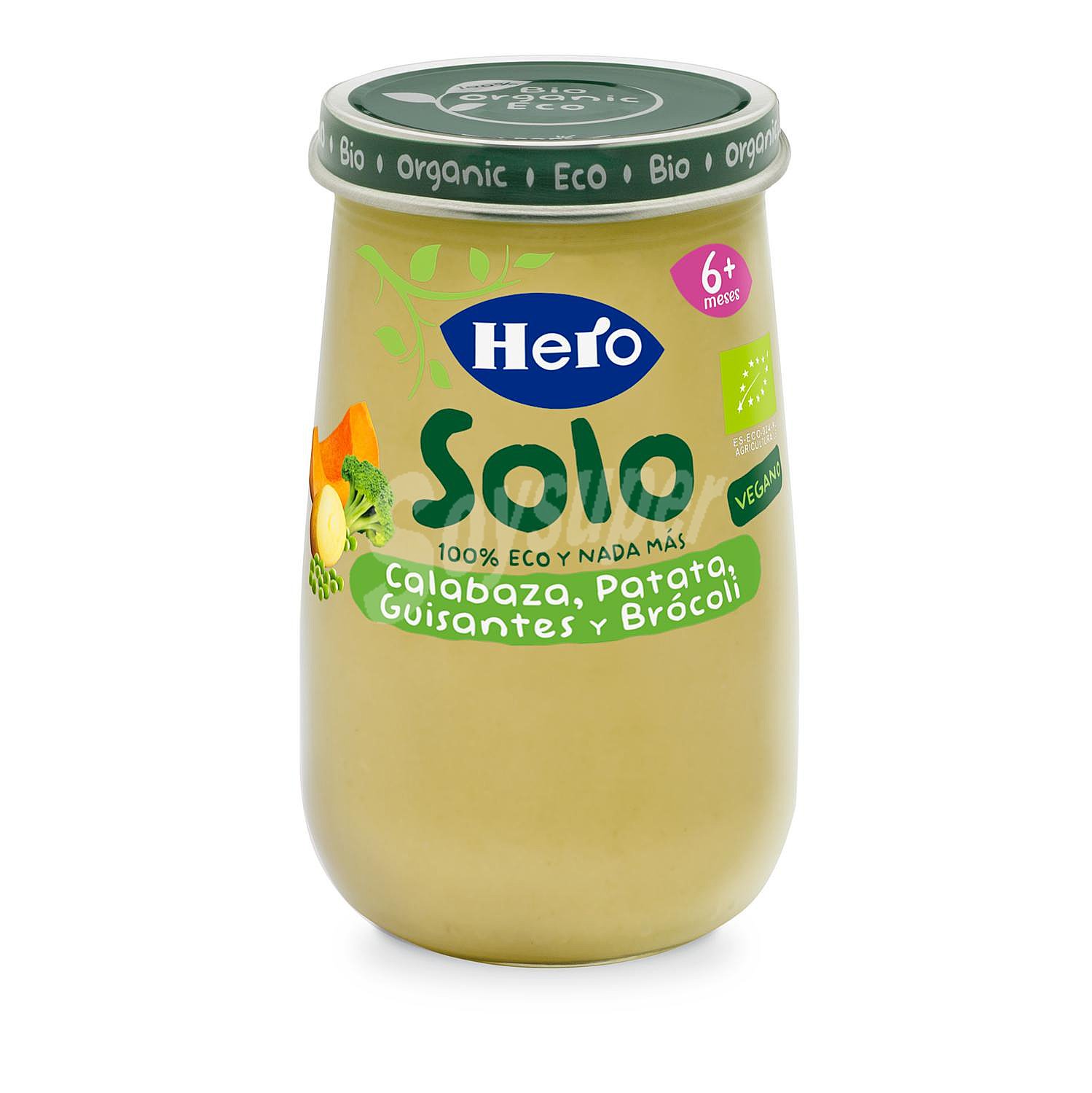 Tarrito de crema de calabaza y puré de patata, ecológica a partir de 6 meses hero Solo