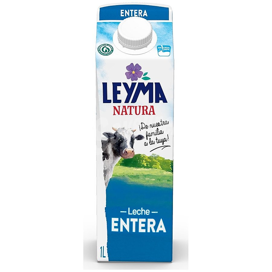 Leche de vaca entera y de origen 100% gallego