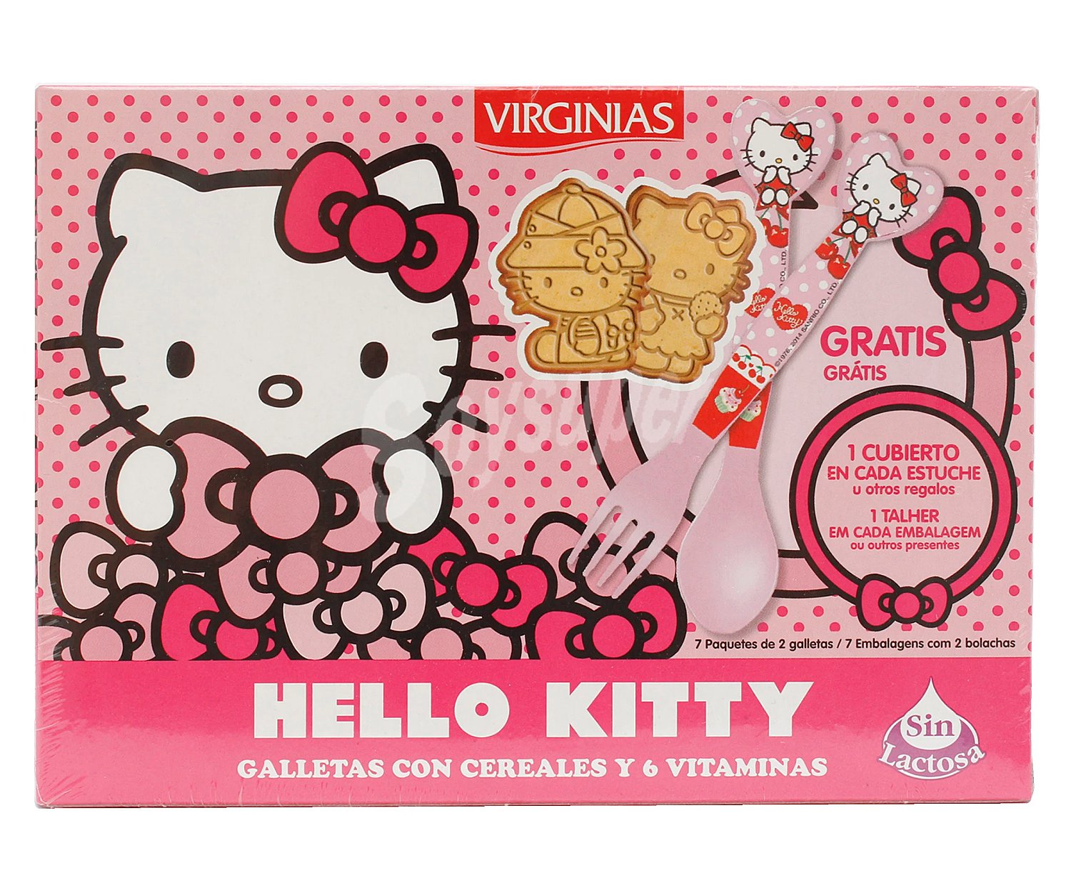 Galletas con cereales y 6 vitaminas, sin lactosa