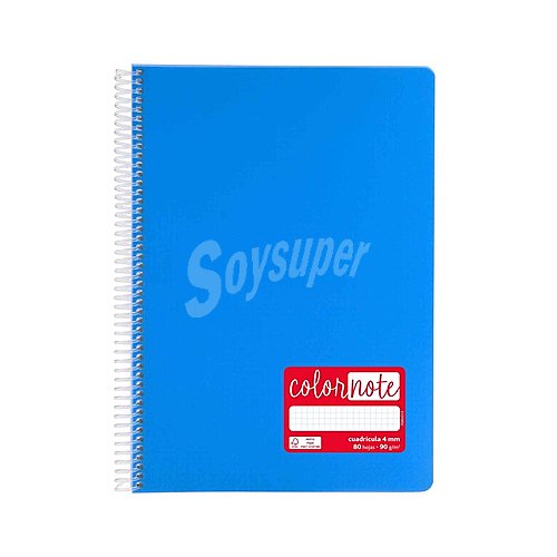 Cuaderno A4cuadrícula de 4mm 80 hojas y de en el interior, grafoplas