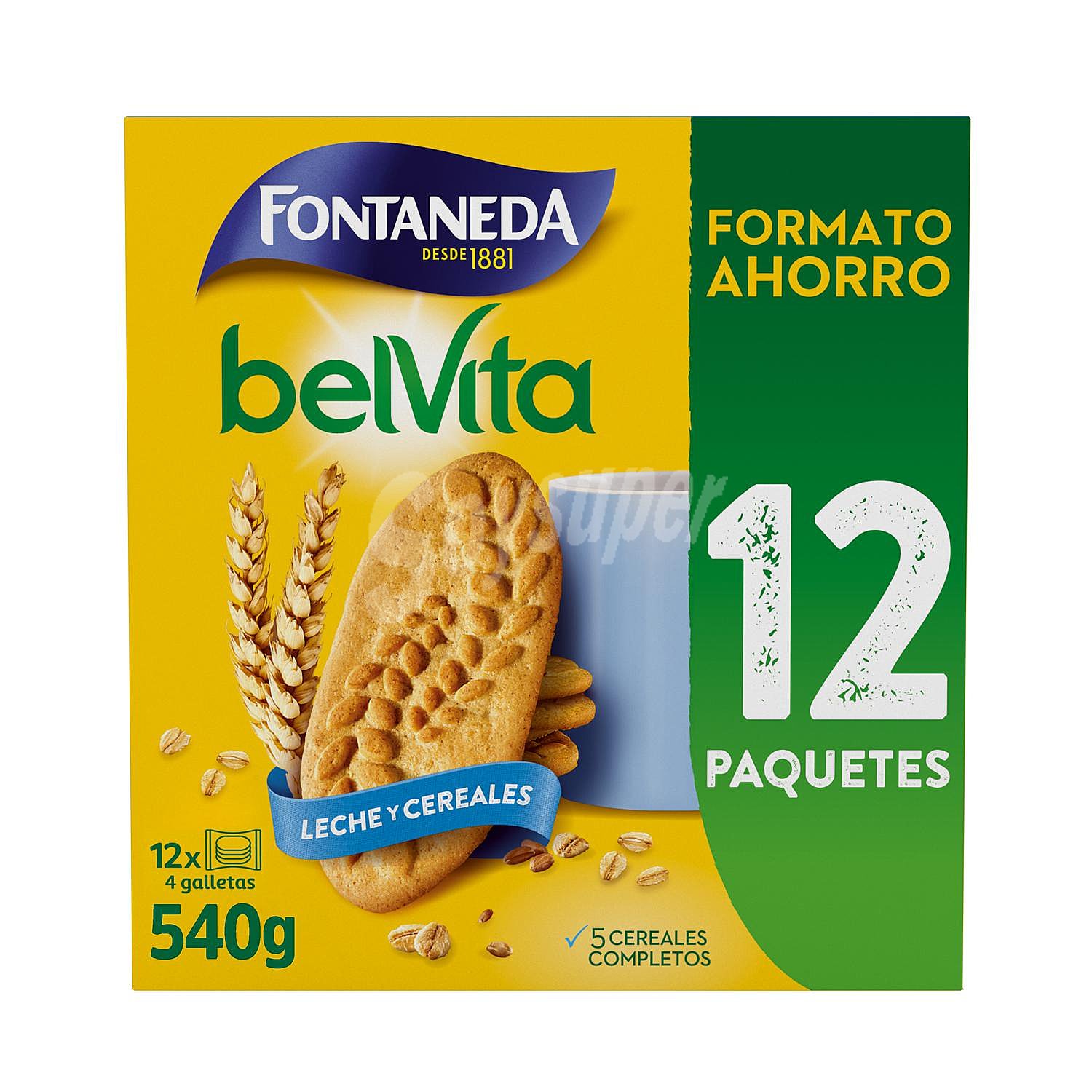 Galletas con leche y cereales Fontaneda