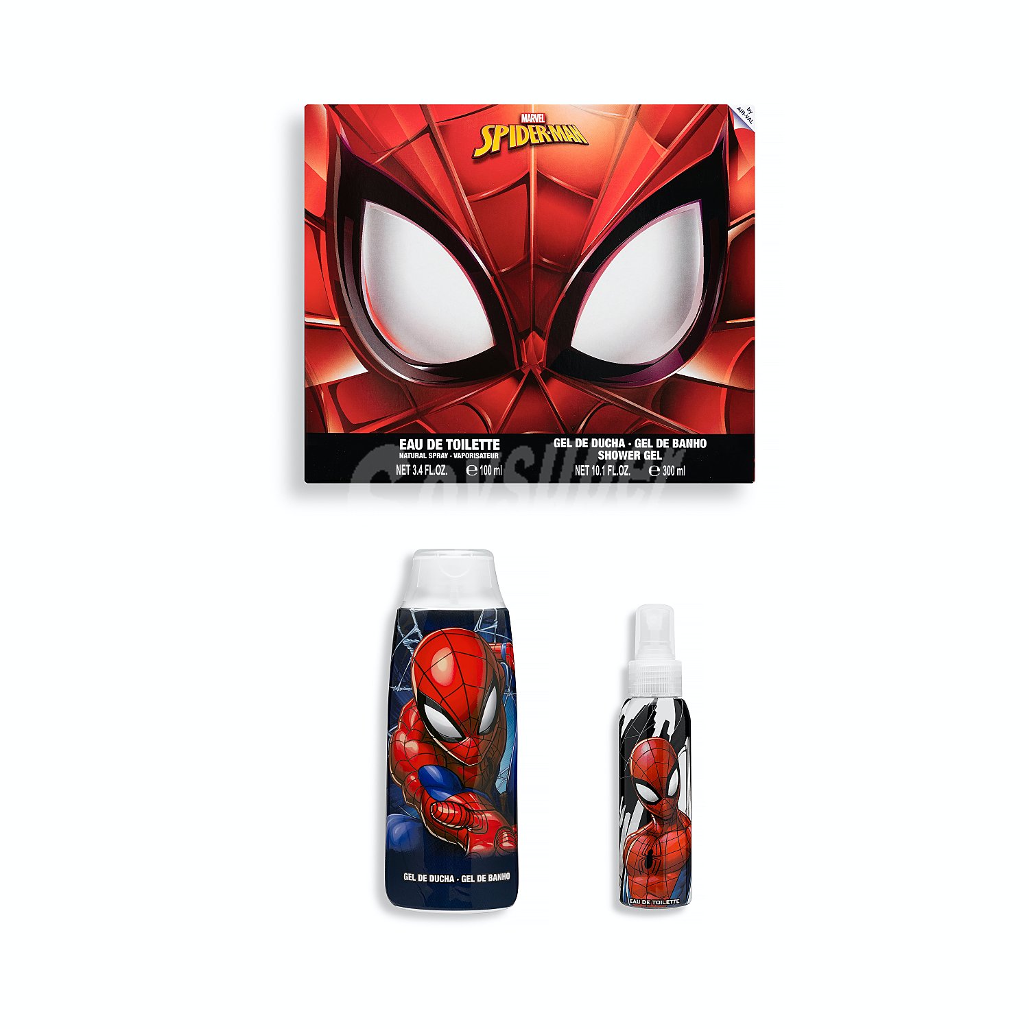 Lote infantil spiderman eau toilette (spray 100 ml) + gel baño (bote 300 ml)