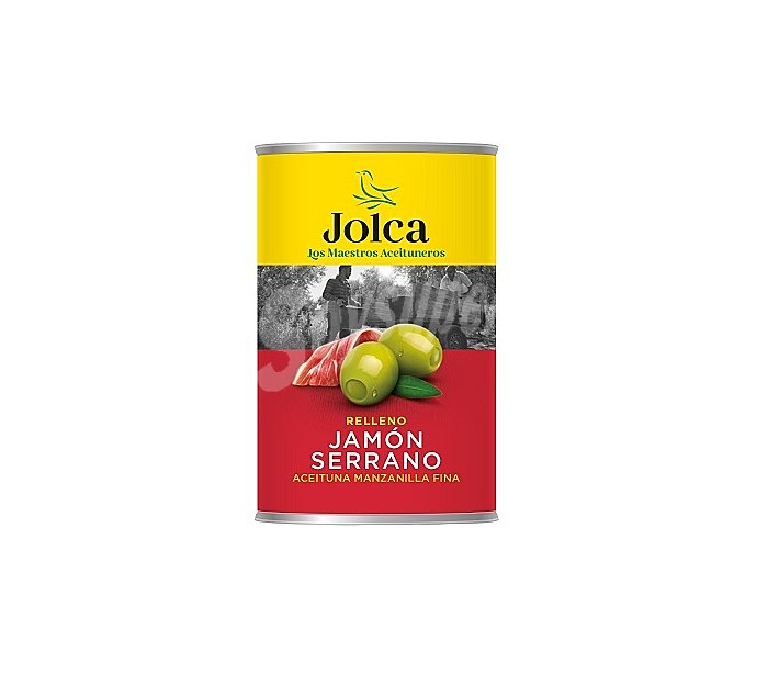 Jolca Aceitunas verdes manzanilla rellenas de jamón serrano jolca