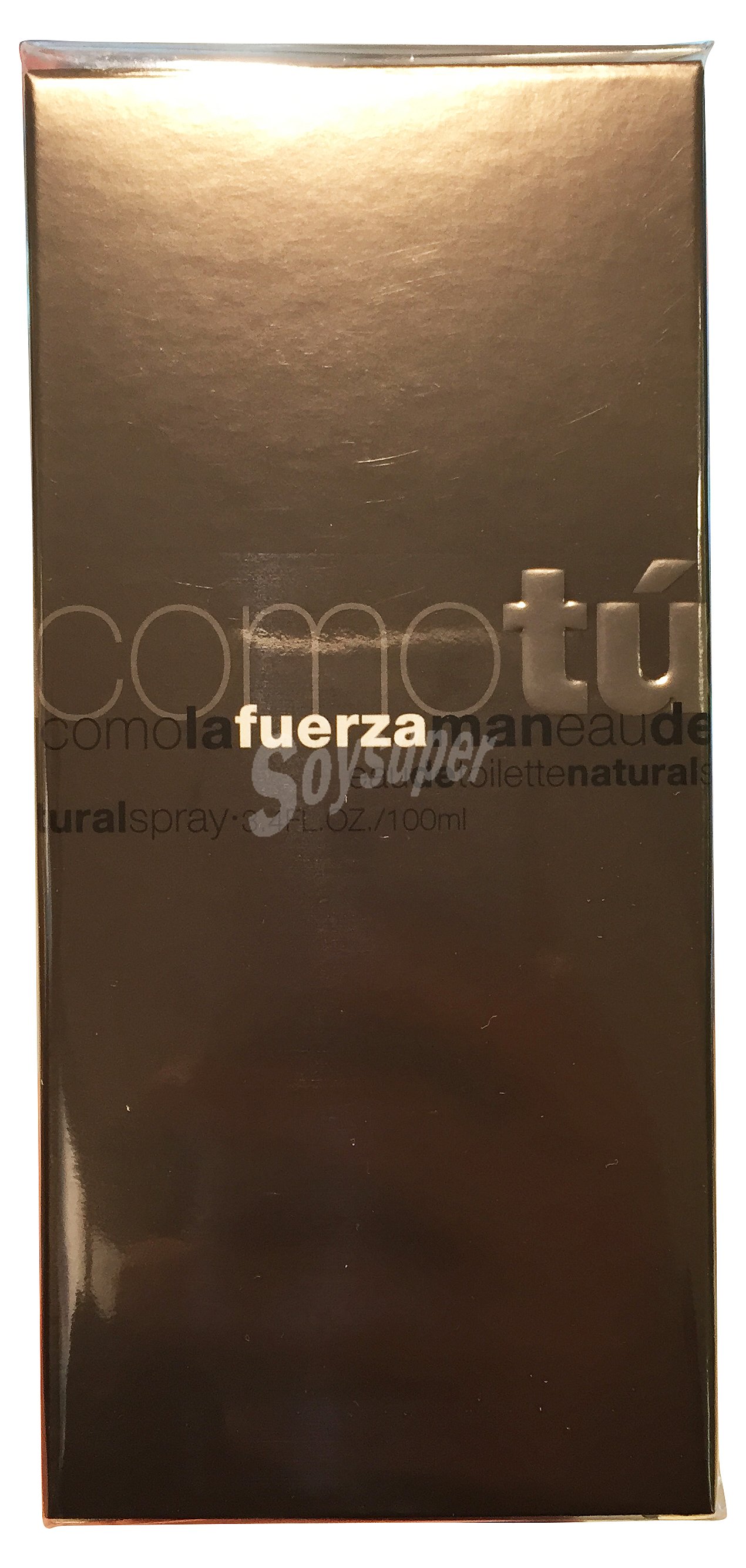 Eau toilette hombre como tú fuerza vaporizador (botella negra tapon gris)