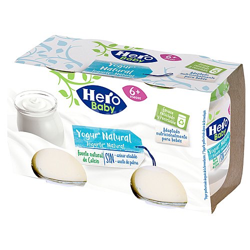 Hero Yogur natural adaptado para bebés, a partir de 6 meses hero Baby