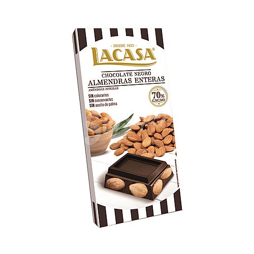 Chocolate 70% cacao con almendras