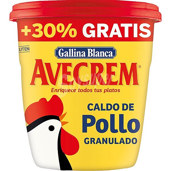 Caldo de pollo granulado sin gluten