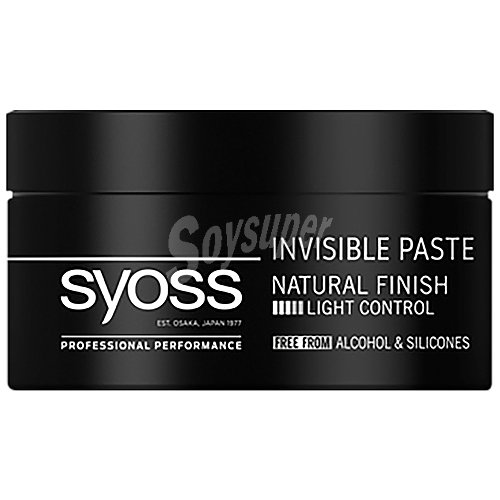 Syoss Cera para peinado con acabado natural y fijación suave syoos Invisible paste