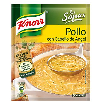 Sopa de pollo con cabello de ángel