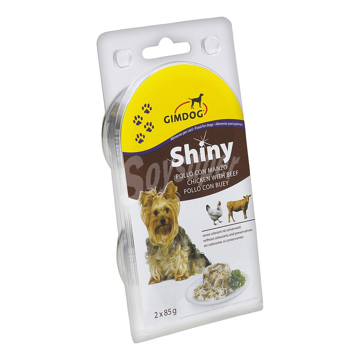 Comida para perro de talla pequeña a base de pollo con buey