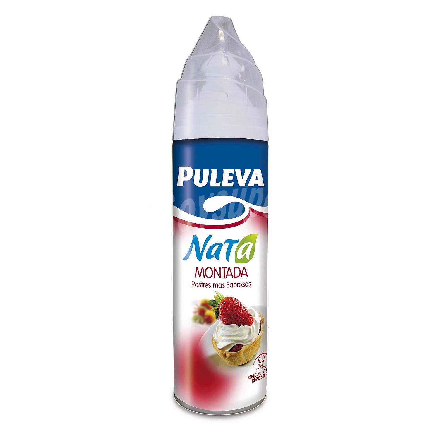 Nata montada ligera en spray (20% materia grasa), especial reposteria