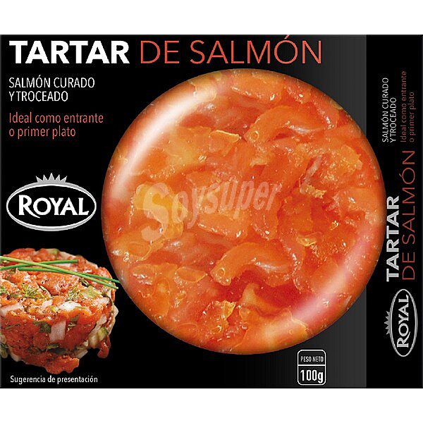 Tartar de salmón curado