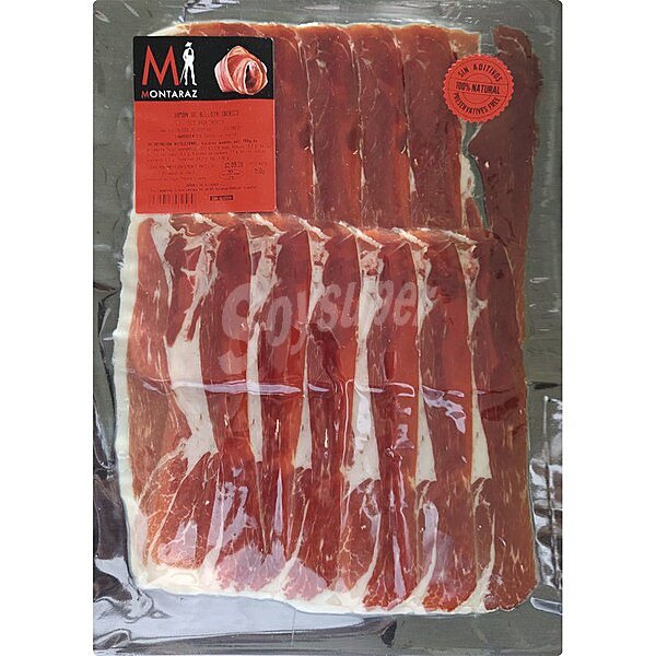 Jamón de bellota ibérico 50% raza ibérica en lonchas