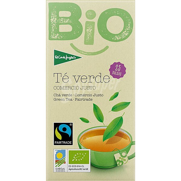 BIO té verde ecológico de Comercio Justo