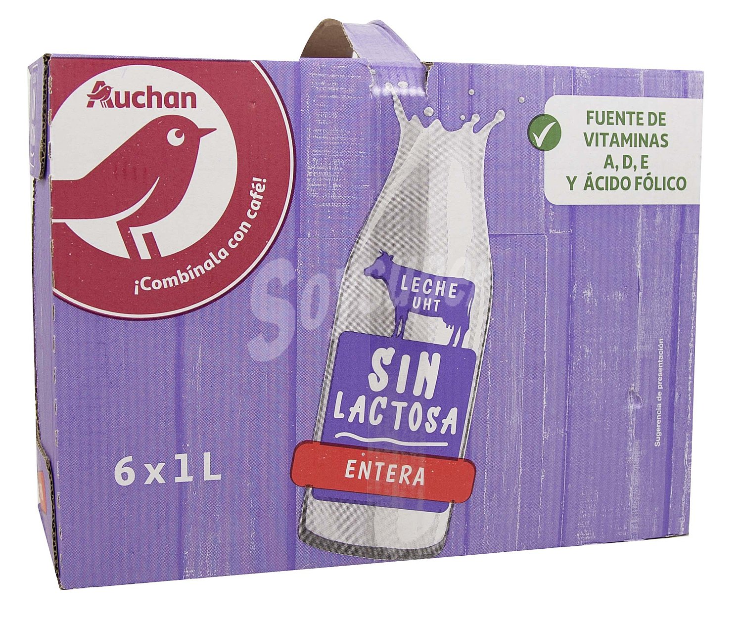 Producto alcampo Leche entera de vaca, sin lactosa producto alcampo