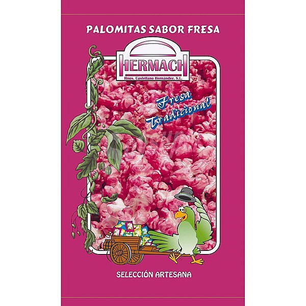 Palomitas de maíz sabor fresa