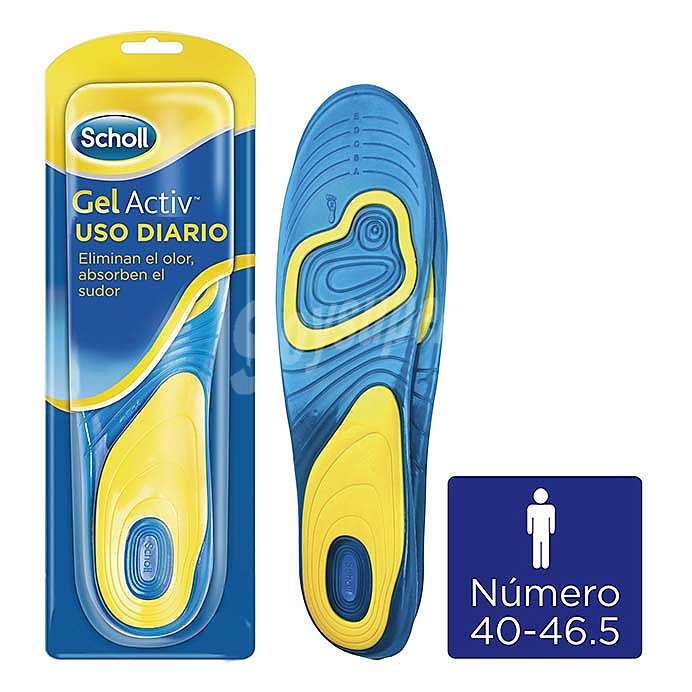 Scholl Plantillas de gel para hombre, para un confort increible scholl Gel active