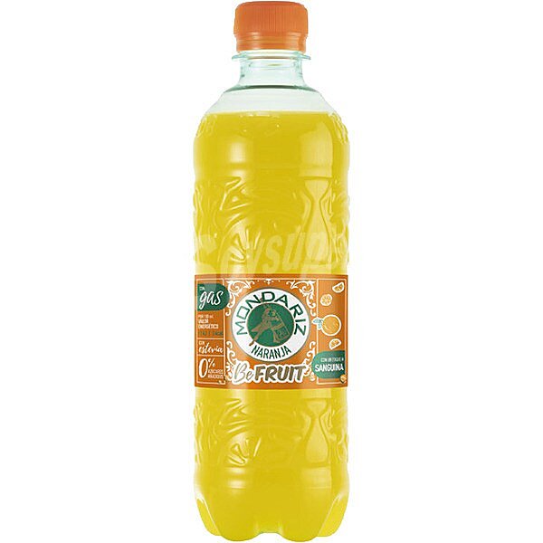 Be Fruit agua mineral natural con gas sabor naranja con un toque de jengible