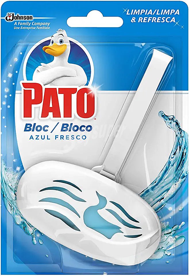 Pastilla wc aparato + recambio colgador azul