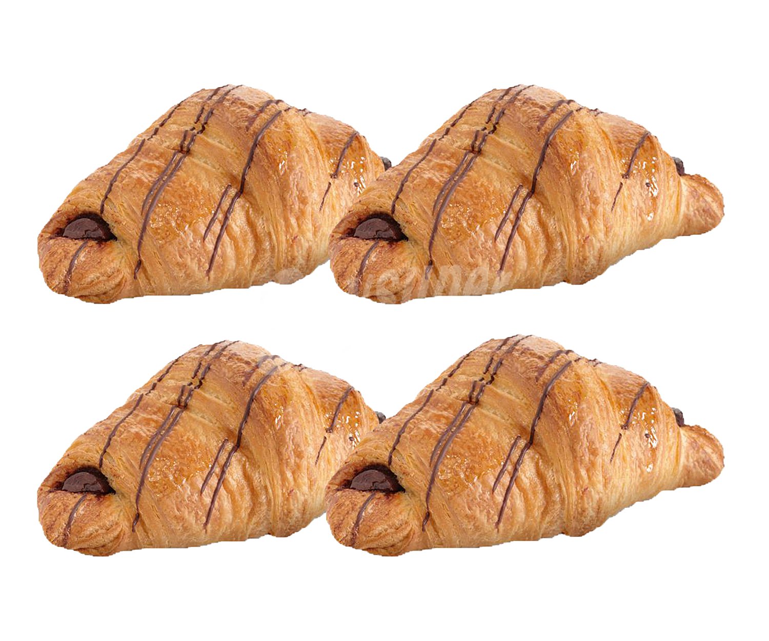 Croissant relleno de chocolate, 4 uds.