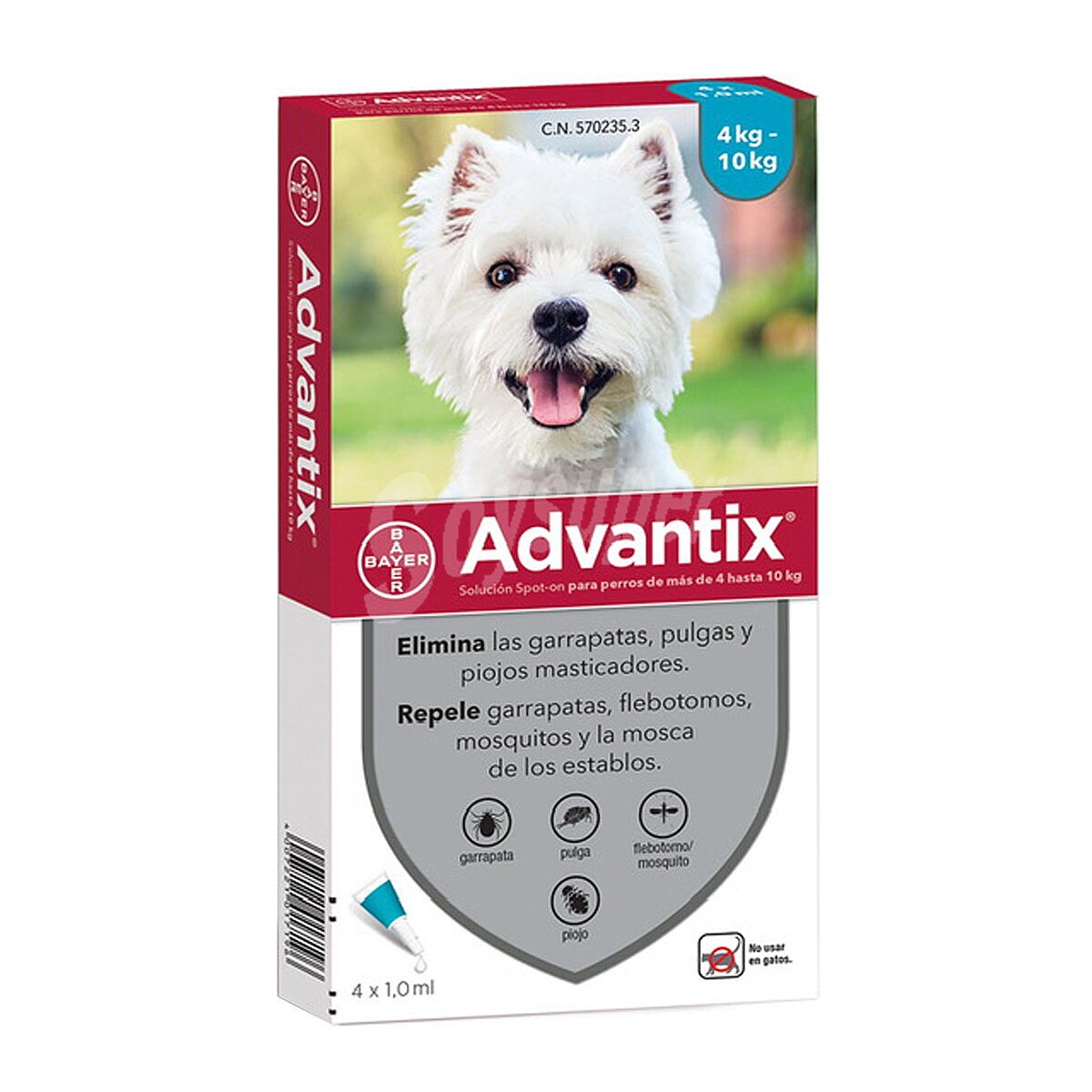 Advantix pipetas desparasitarias para perros de 4-10 kg