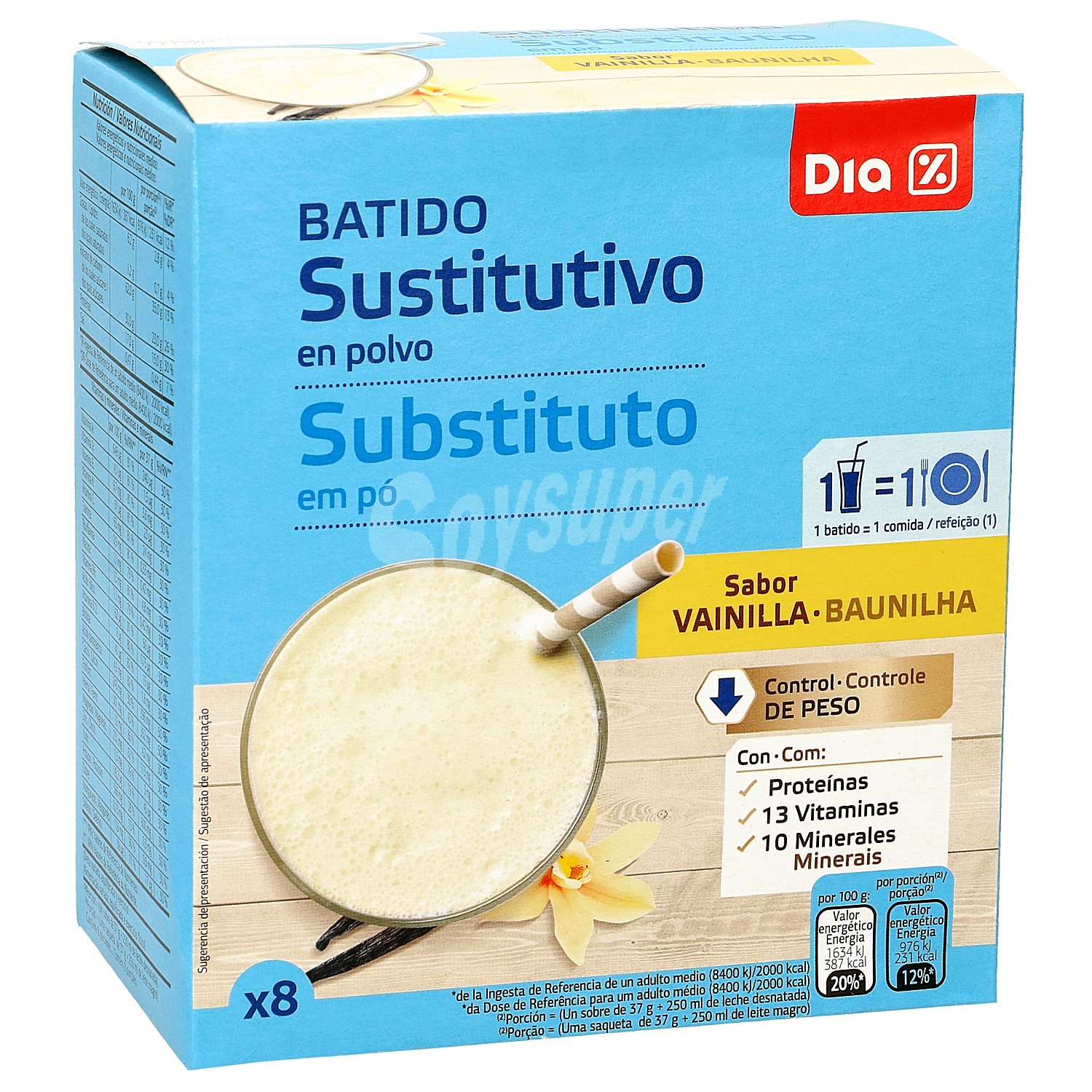 Batido sustitutivo de vainilla Dia Vital