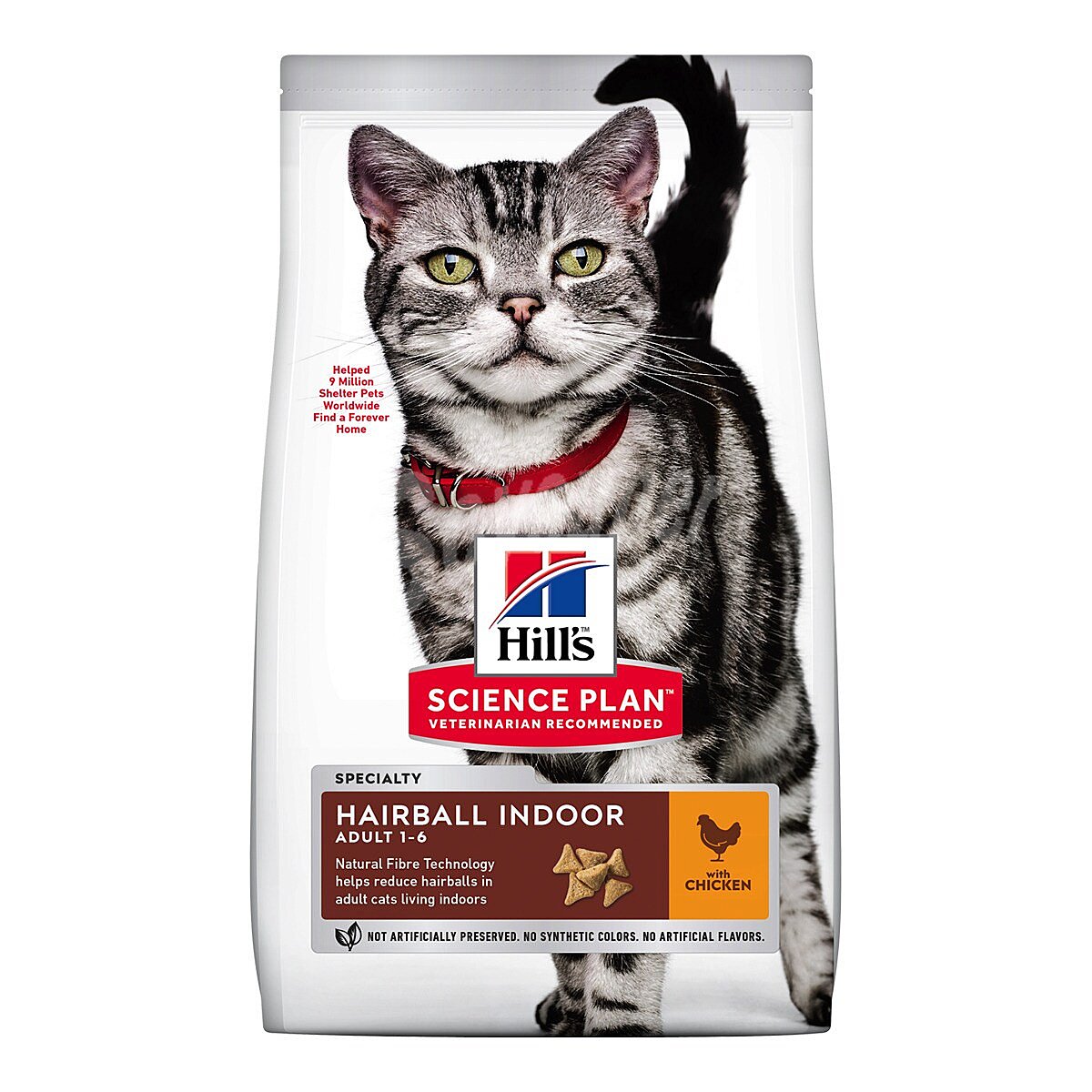 Science plan adult hairball control pienso especial para gatos adultos 1-6 años para el control de las bolas de pelo con sabor a pollo