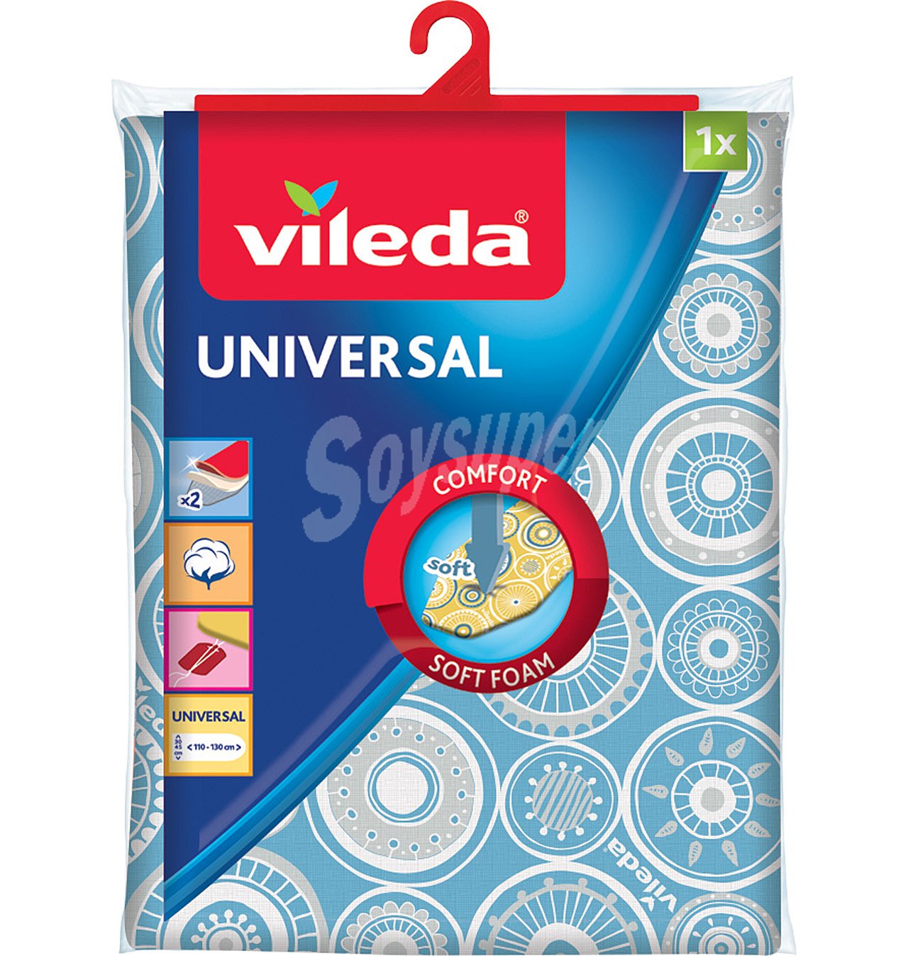 Funda para tabla de planchar universal 110 a 130 cm Comfort